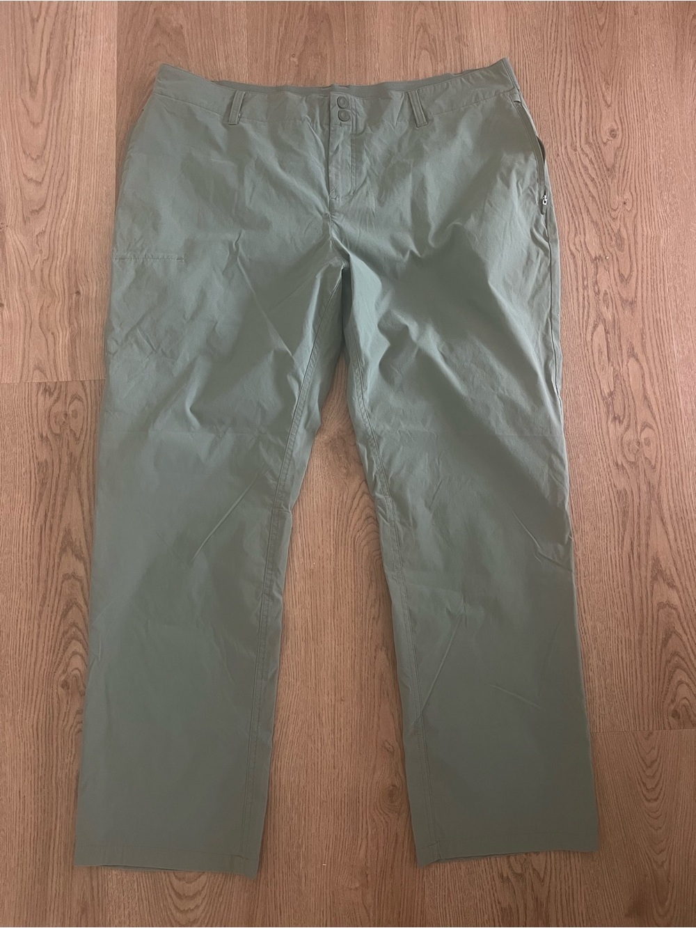 ZeroXposur Men's Green Solid Flat Front Casual Pants 40W XXL Nylon/Spandex
